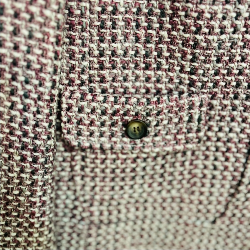 Women’s Talbots Purple Grey Tweed Button Front Wool Blend Blazer Size Petite 8 - Picture 7 of 11